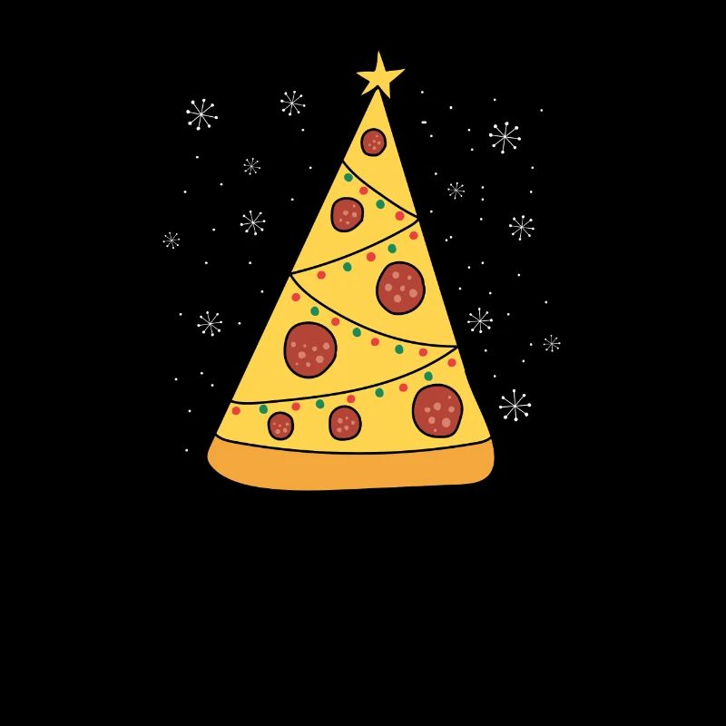 Pizza Weihnachtsbaum Lichter Xmas Frohes Kruste