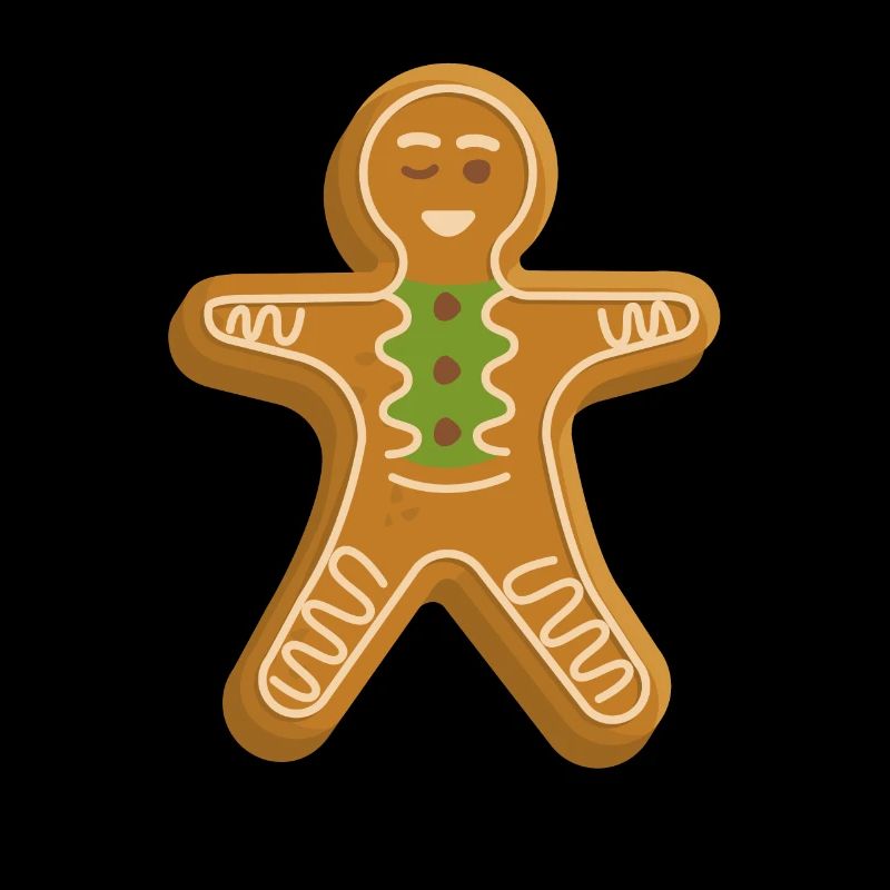 Gingerbread Man cuisant de drôles de biscuits de Noël