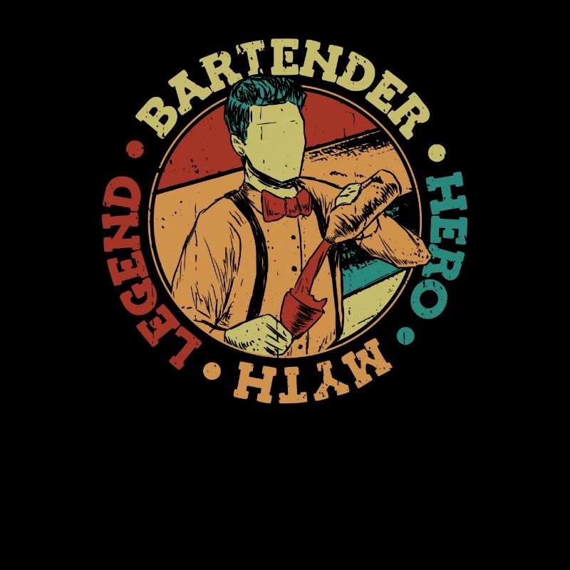 Bartender Hero Myth Legend Bartender Mixologist