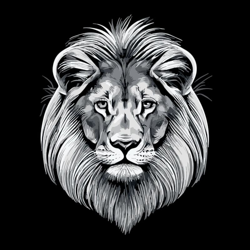 Mystical elegance: a Siberian lion in white