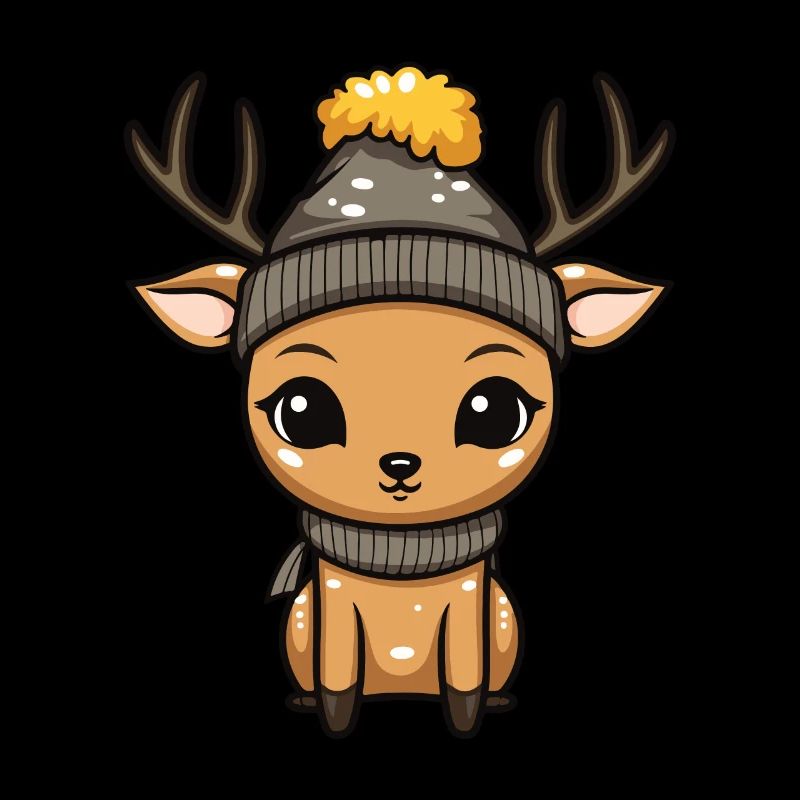 Bois de cerf hiver bande dessinée