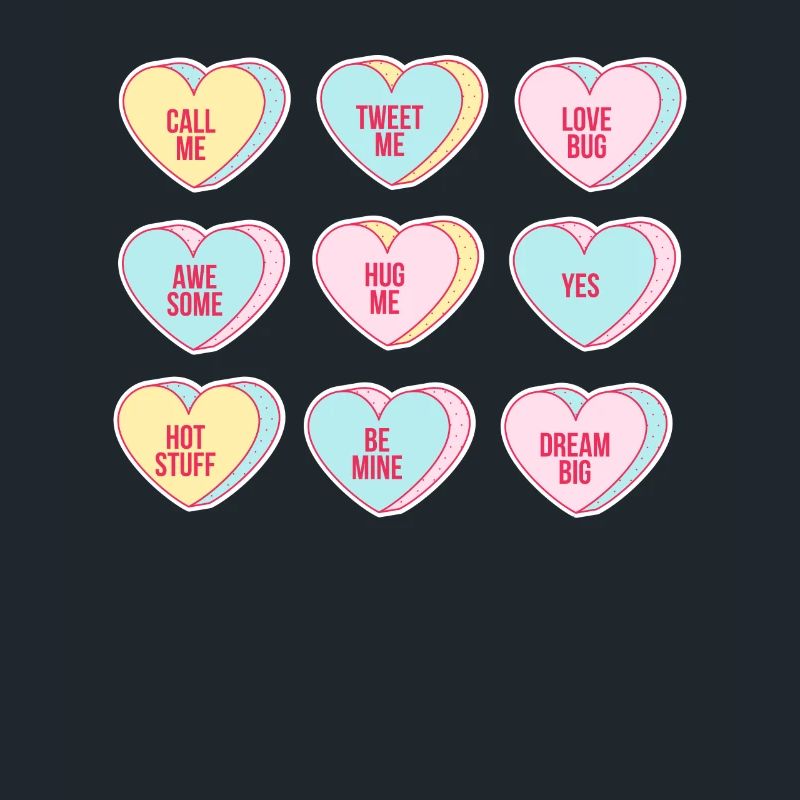 Joyeuse Saint-Valentin Candy Conversation Coeurs