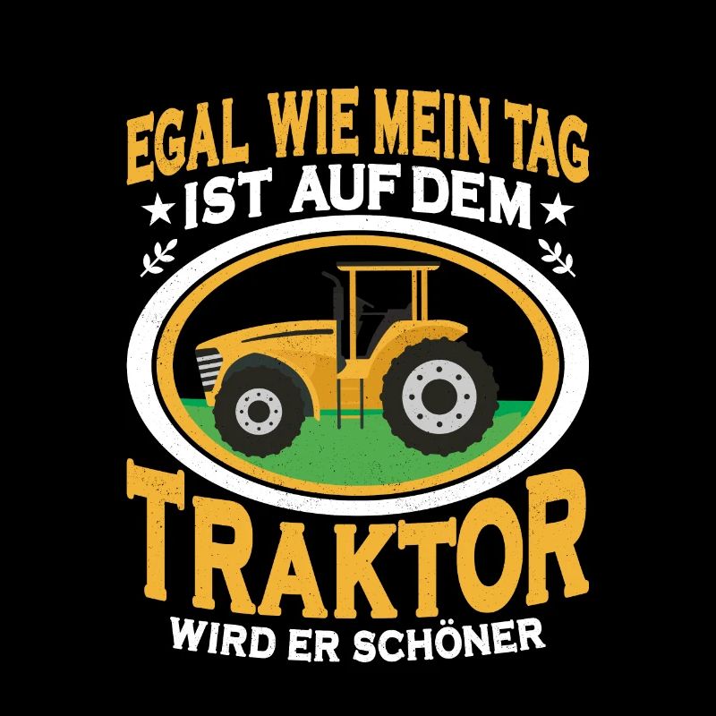 Auf dem Traktor wird er schöner Bauer Trecker