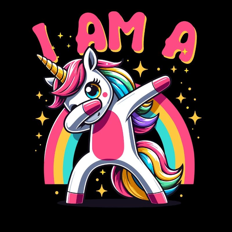 Einhorn Dabbing Niedlicher Regenbogen Ich bin ein Einhorn