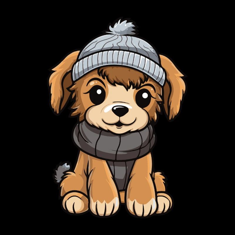 Hund Winter Comic
