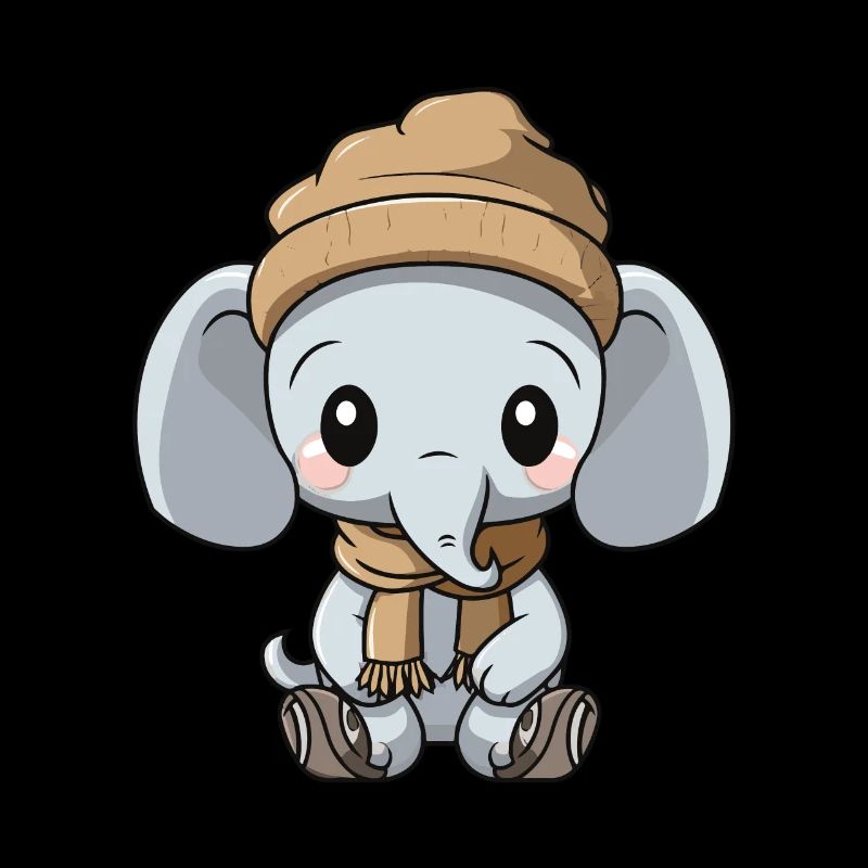 Bande dessinée d’hiver éléphant