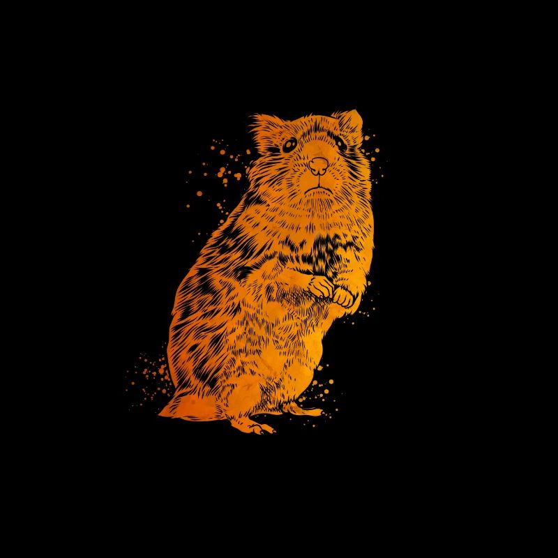 Farbenfroher Goldhamster