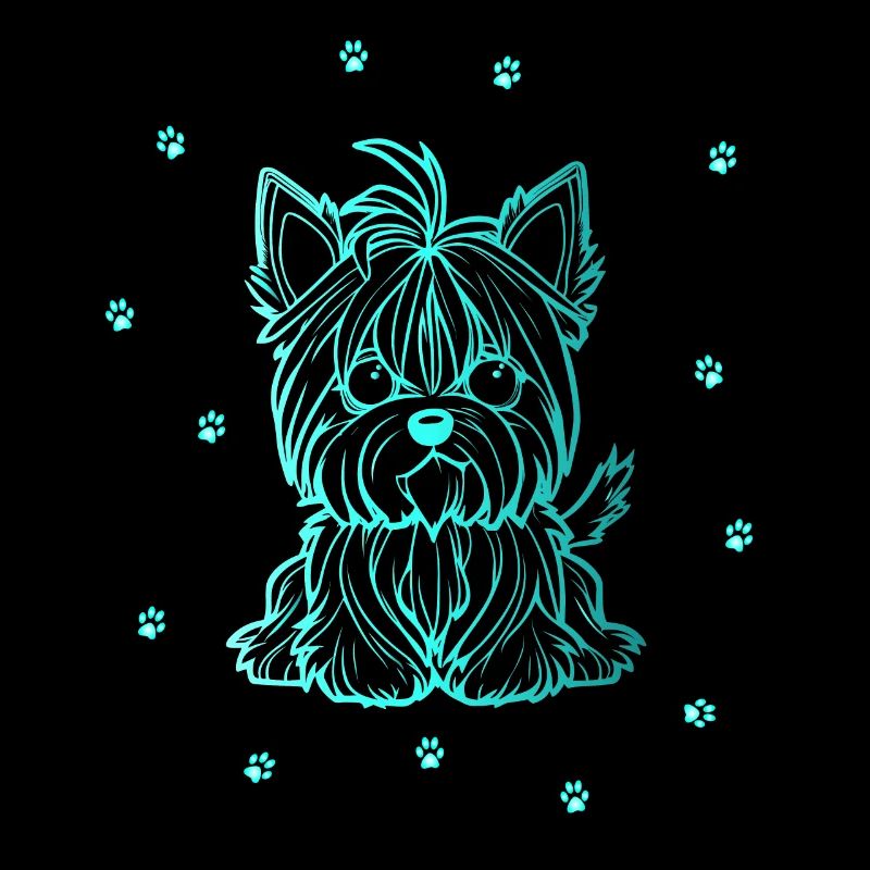 Yorkshire Terrier with small paws
