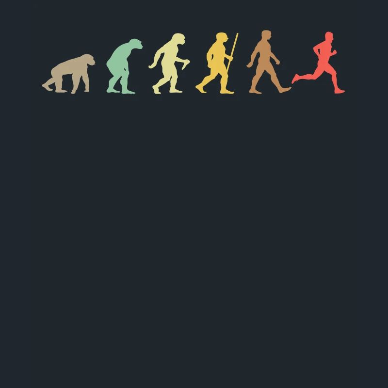 Lauf Retro Running Evolution Funny Runner Marathon