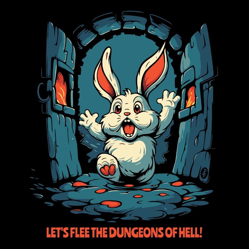 Let's escape the hellish dungeons, bunny