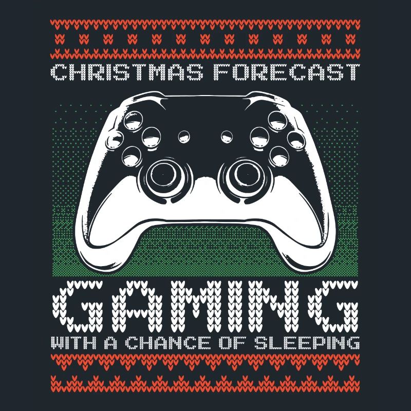Funny Christmas Forecast Gaming Controller Ugly