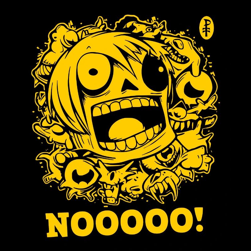 Comic Cartoon Evil Horror Screaming Face