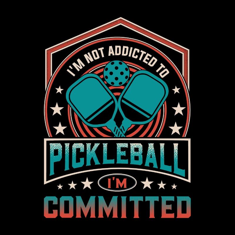 Retro Pickleball - I'm Committed Vintage