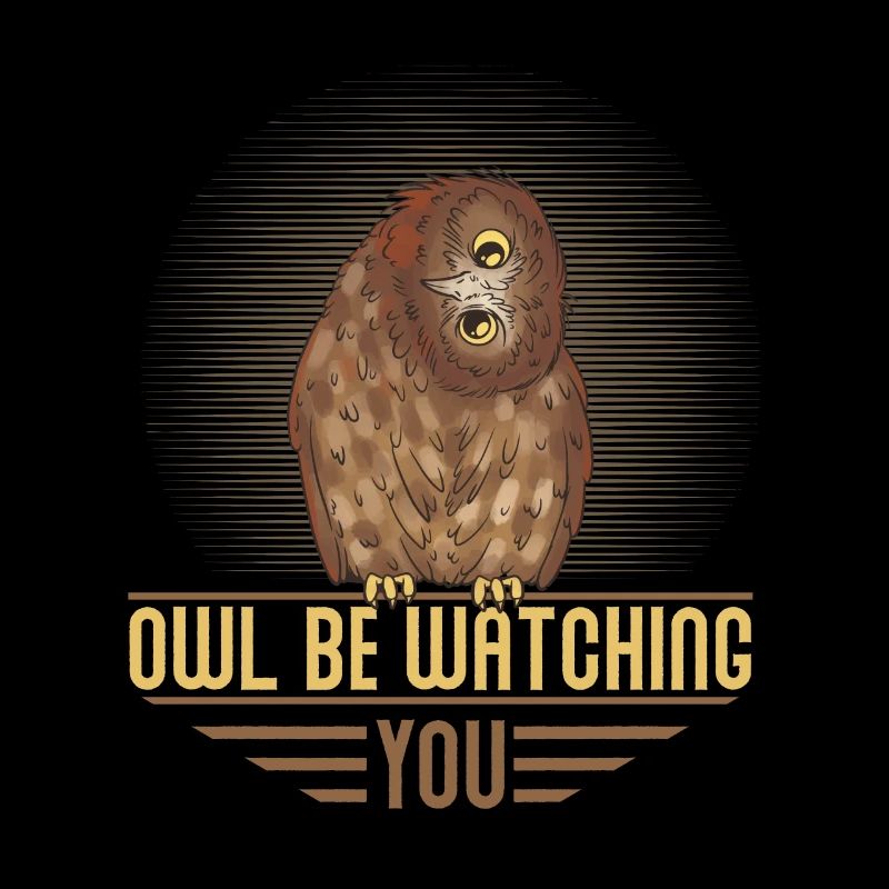 Chouette qui vous regarde. Oiseaux de nuit oiseau nocturne