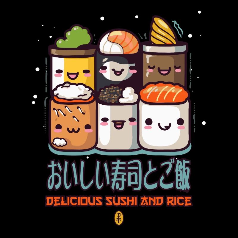 Delicious sushi and rice
