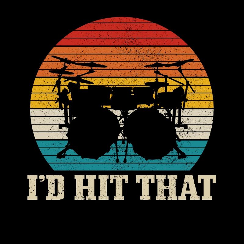 Drummer Schlagzeuger Geschenk Vintage