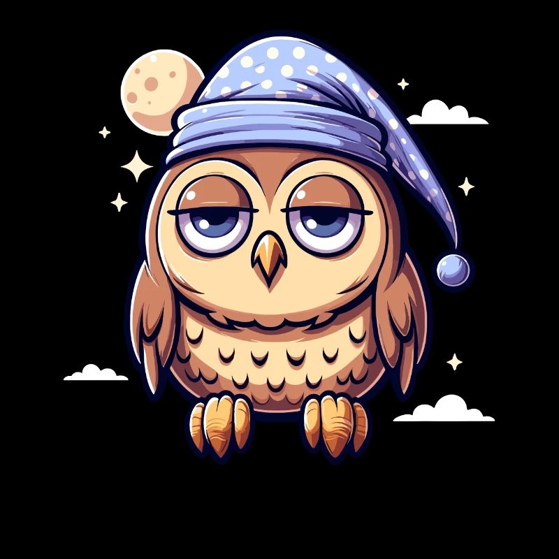 Schlafeule NIght Eule niedlich