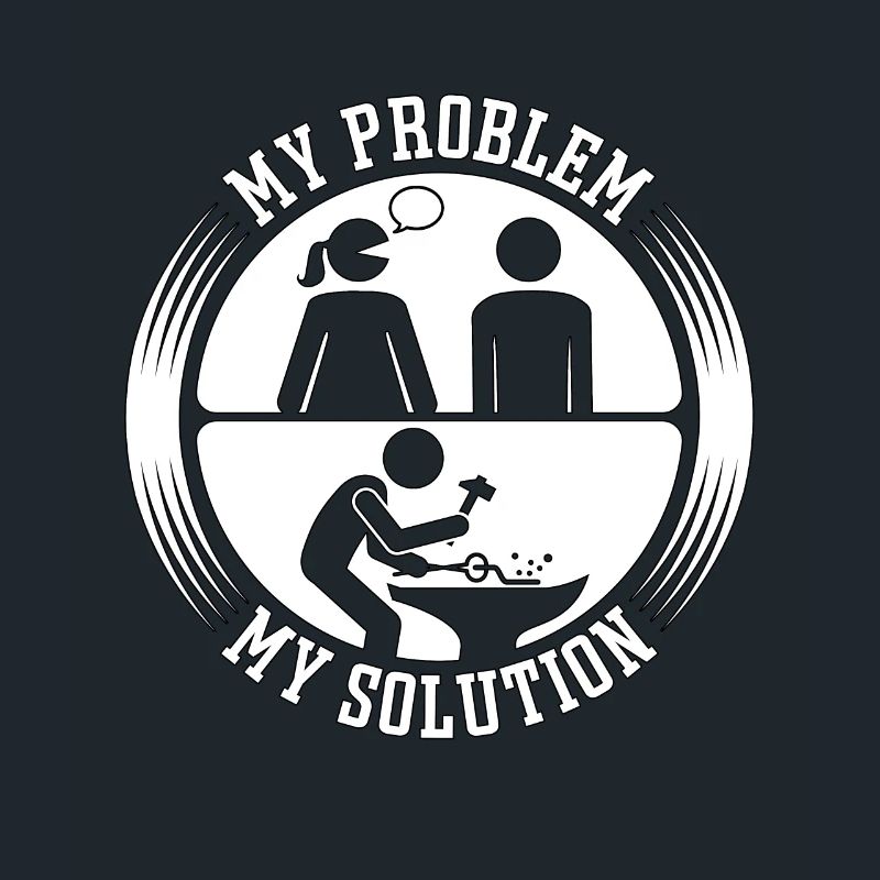 Blacksmithing My Problem My Solution Pictogram Dad