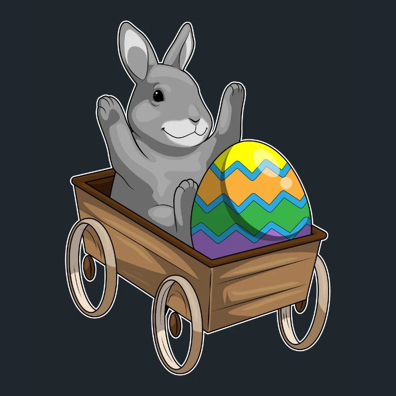 Bunny Easter Easter Egg Wagon