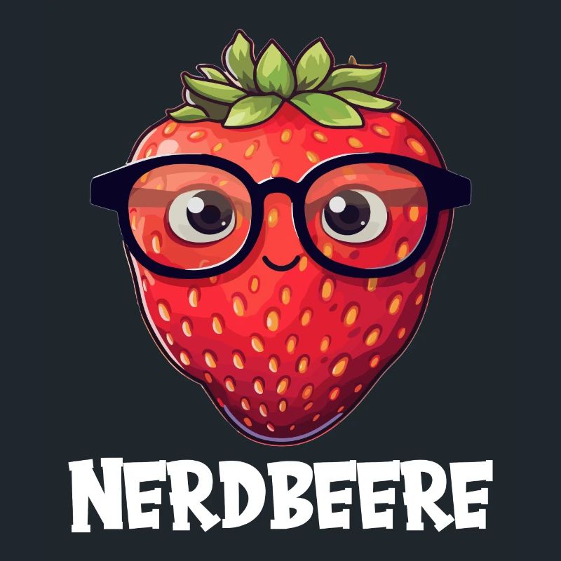 Nerdbeere Junge Mädchen Nerdy Nerd Erdbeere