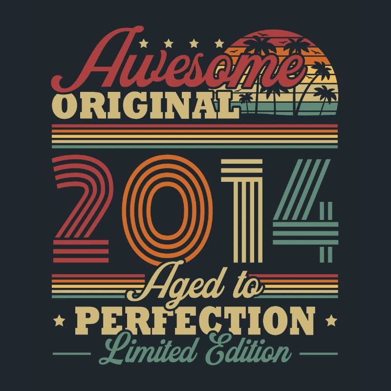 Original 2014 Vintage Retro Jubiläumsgeschenk