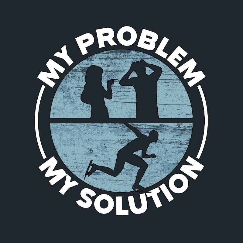 Speed Skater My Problem My Solution Pictogram Dad