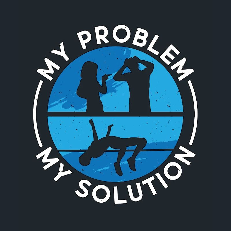 High Jumper My Problem My Solution Pictogram Dad