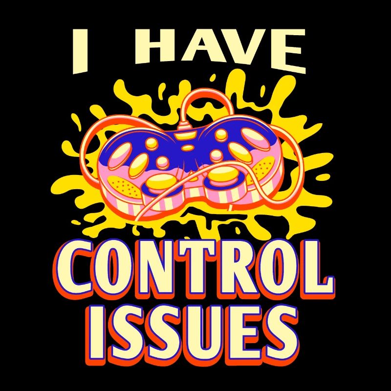 Gamer Control Issues – Colorful Game Consoles Art