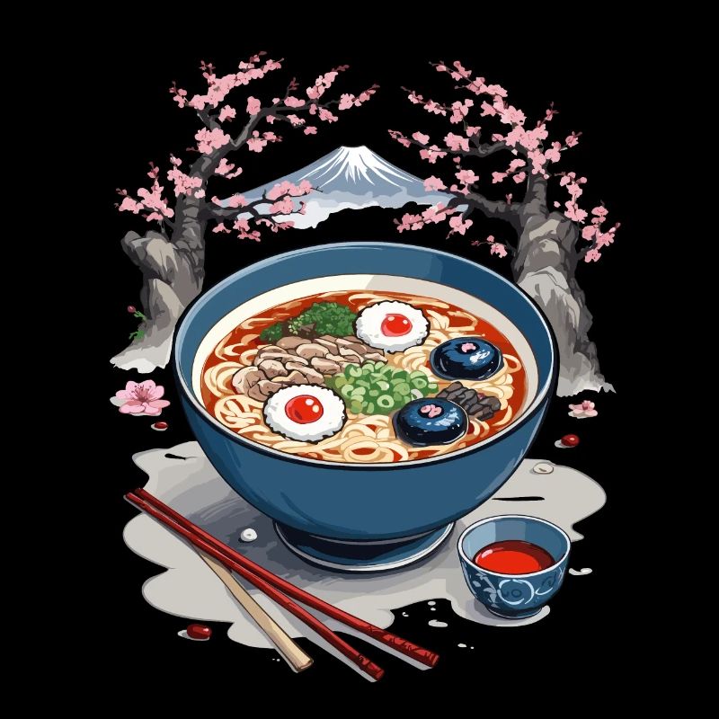 Japanische Ramen Ukiyo-E Vintage Kunst Design