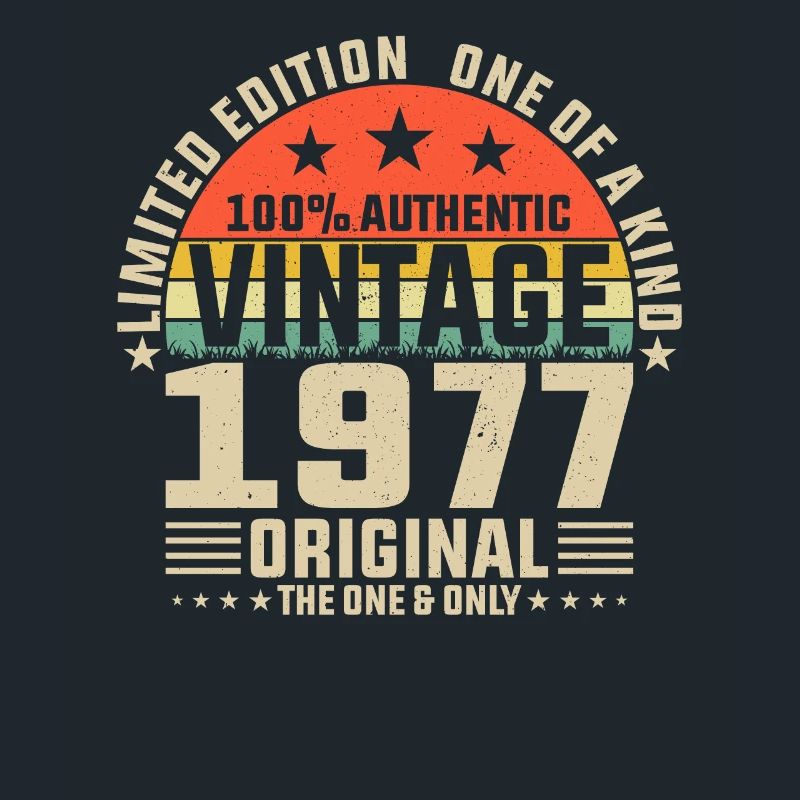 Creative 1977 Birthday Year Retro Design
