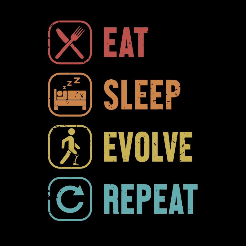 Eat Sleep Evolve Repeat Prosthetic Limb User Leg