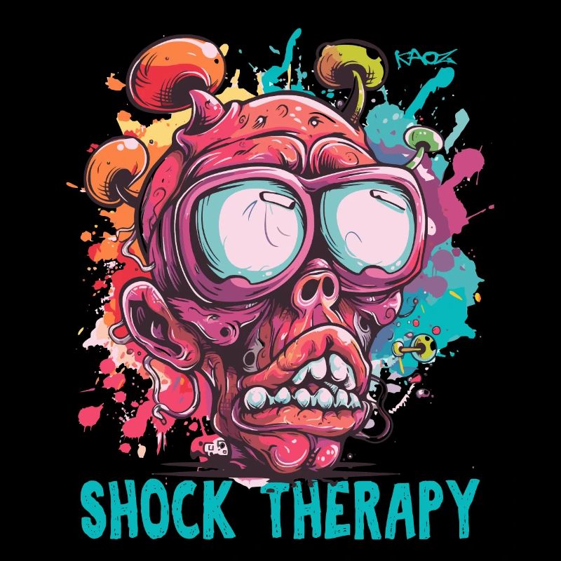 Shock Therapy Crazy Guy Skull