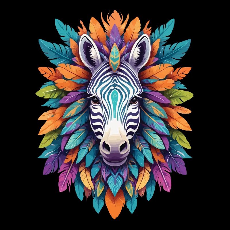 Zebra Mandala Traumfänger Design In Bohemian Stil