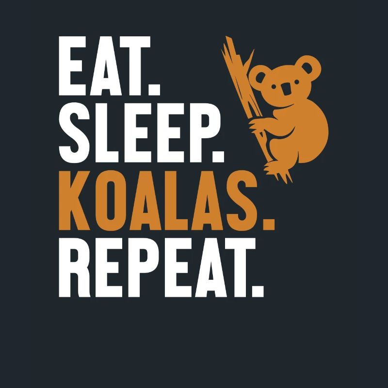 Manger Dormir Koalas Répéter Koalabear Eucalyptus
