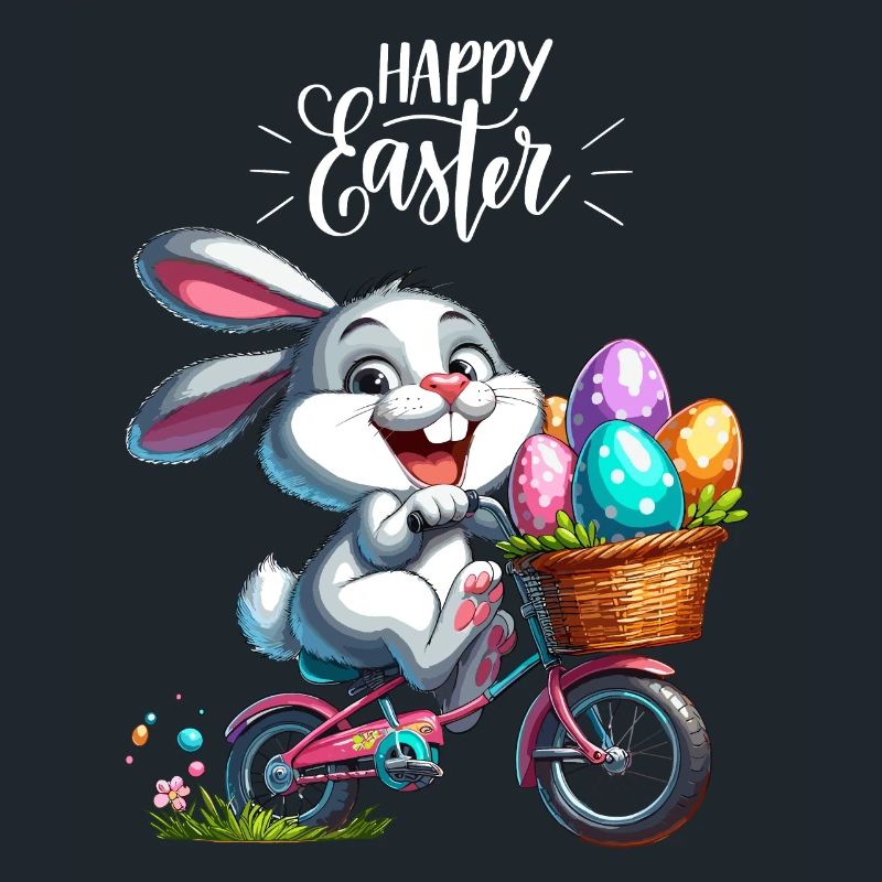 Easter Bunny Bicycle Easter Easter Eggs Kids Funny