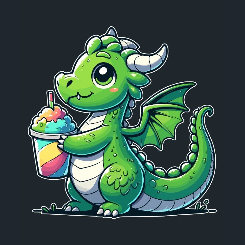 Dragon avec de la glace de boue