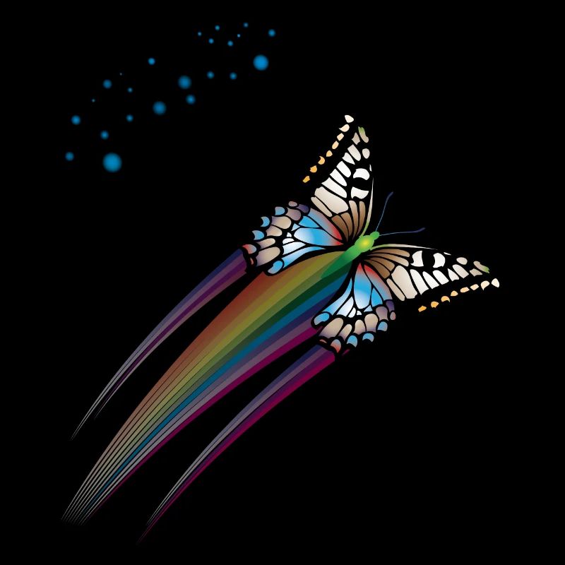 Schmetterling mit Regenbogenfarben