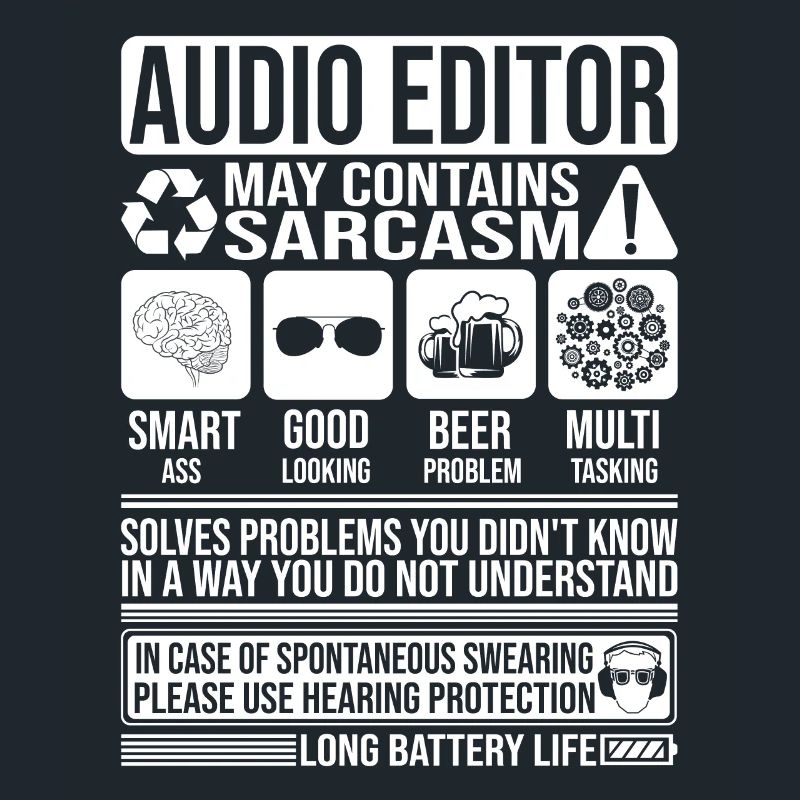 Audio-Editor Sarkasmus lustig Geschenk Audio-Editor