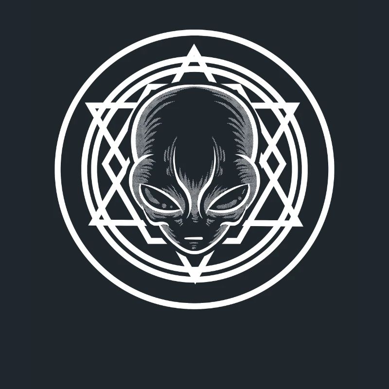 Sacred Geometry Alien TShirt Extraterrestrial Life