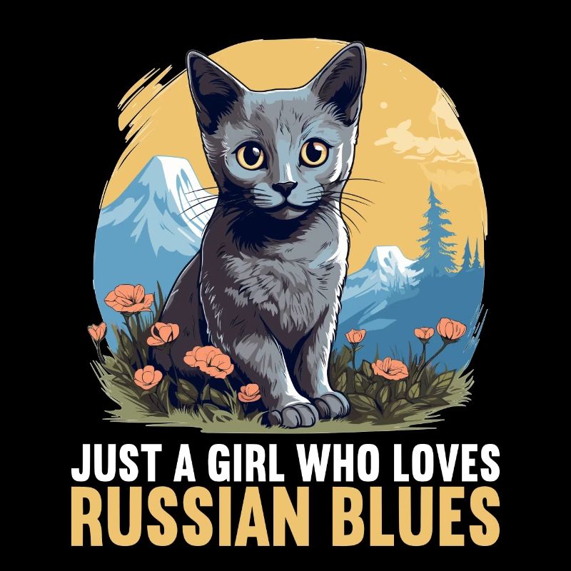 Chat bleu russe Russisch Blau Katze