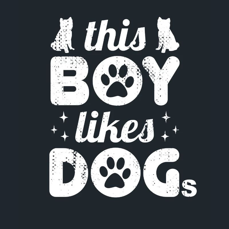 This boy likes dogs