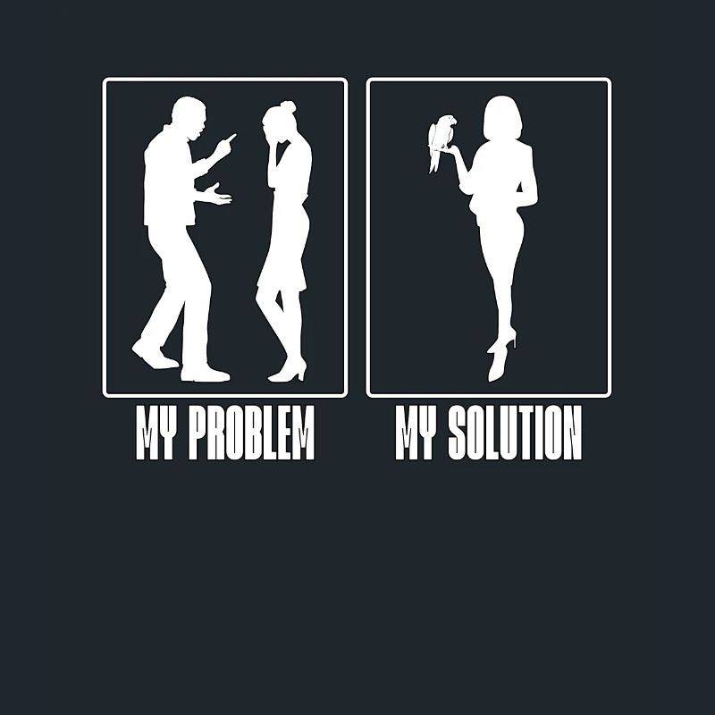 Conure Lover My Problem My Solution Pictogram Mom