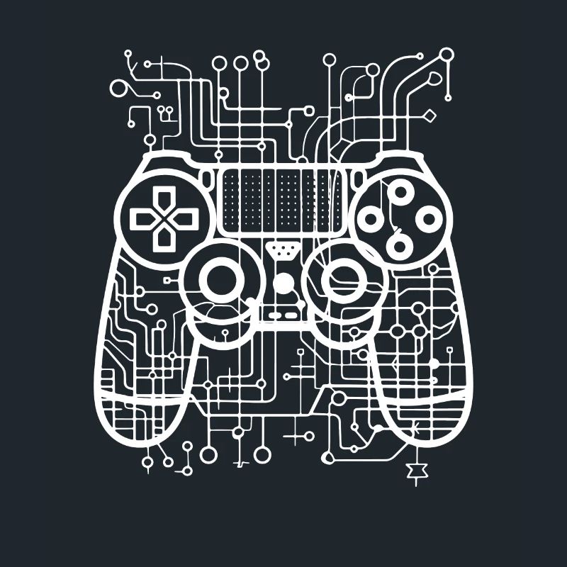 Gaming Controller Zeichnung