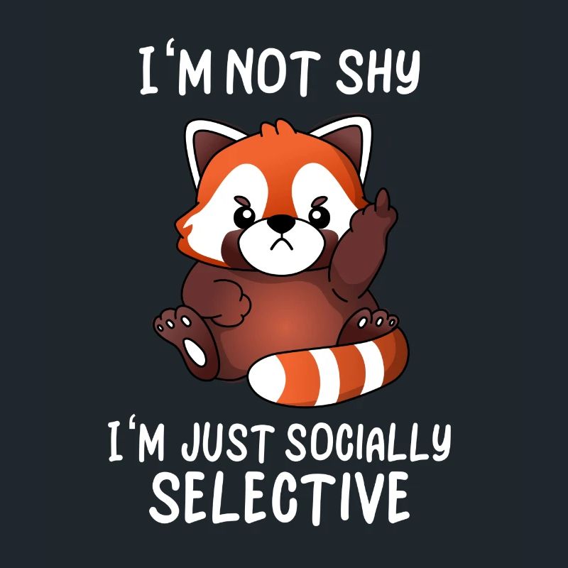 Cute Red Panda Social Selective Irony
