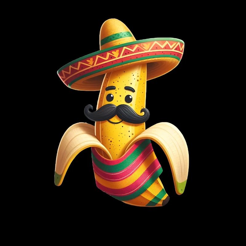 Cinco de Mayo Banane mit Schnurrbart