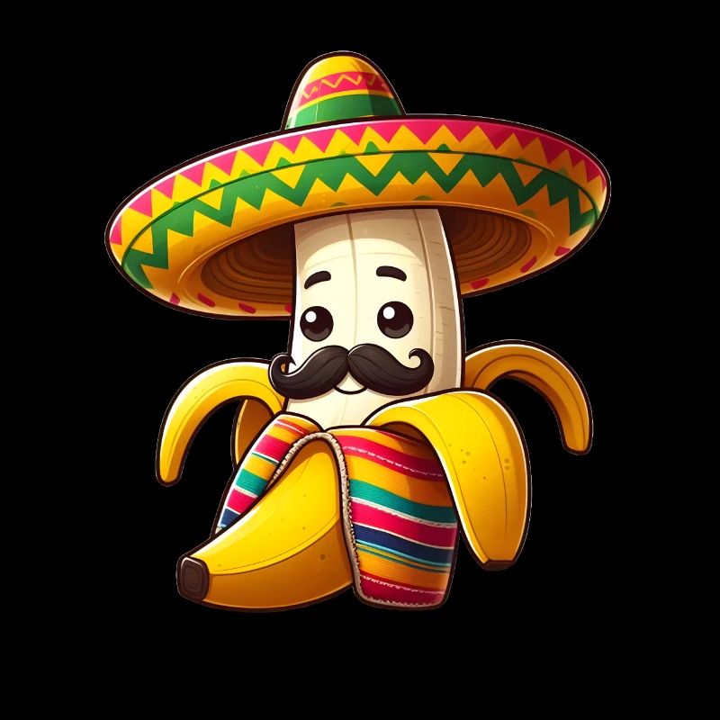 Cinco de Mayo Banane mit Schnurrbart