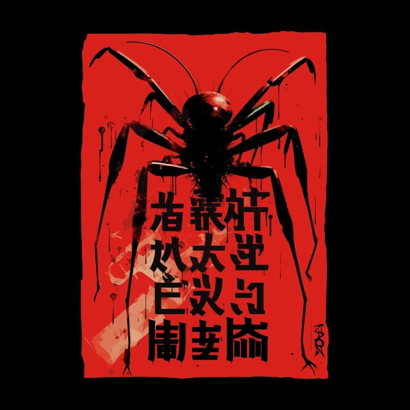 Eine riesige Horror Spinne