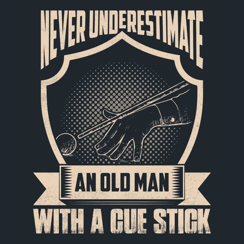 An Old Man With A Cue Stick Billiard Pool Billiards