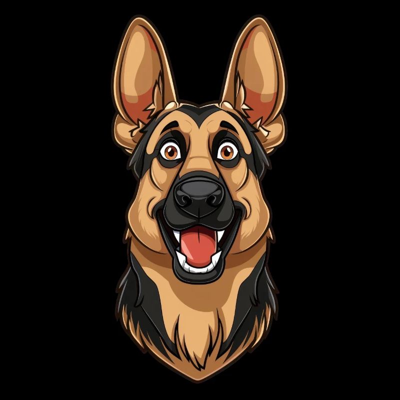 Schäferhund | German Shepherd | Cartoon Artwork