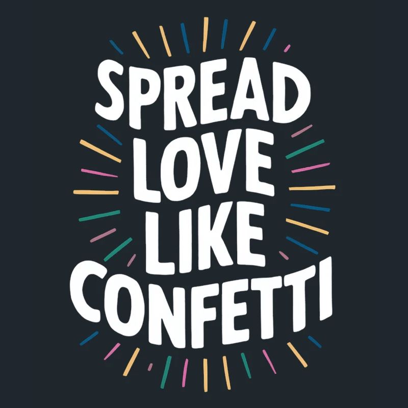 Répandez l’amour comme un message de confettis